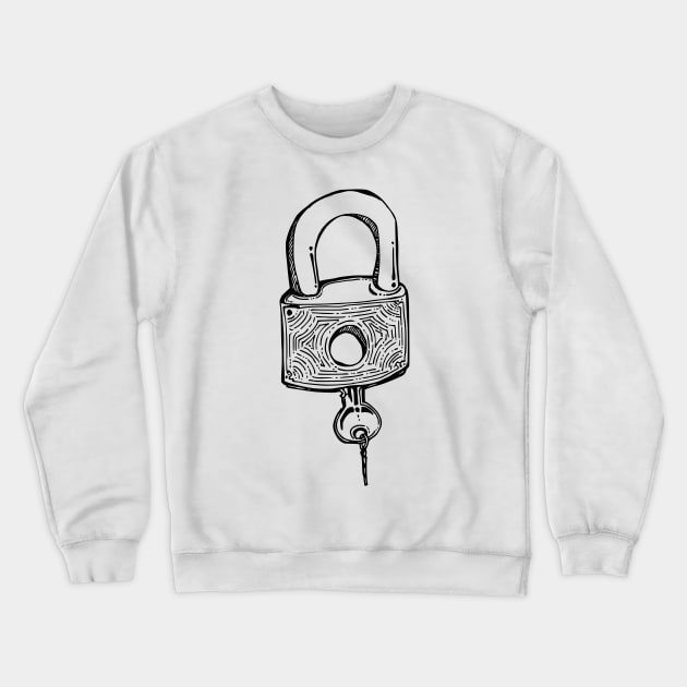 Lock Crewneck Sweatshirt by TKDoodle